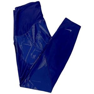 Nike Athletic Leggings Blue Sz M Workout Running